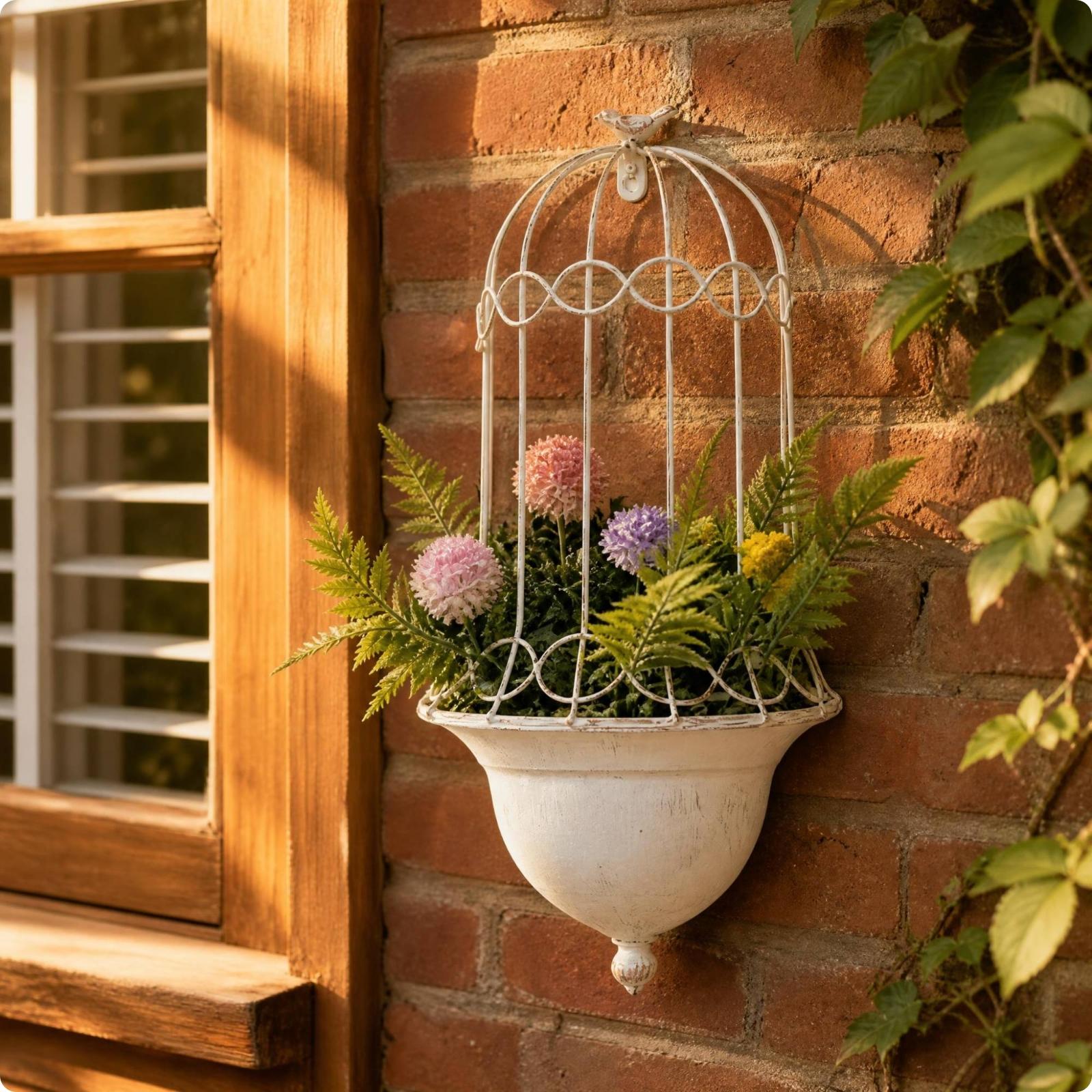 Wall Mounted Planter Iron Bird - đánh giá và giá Vertical Planter