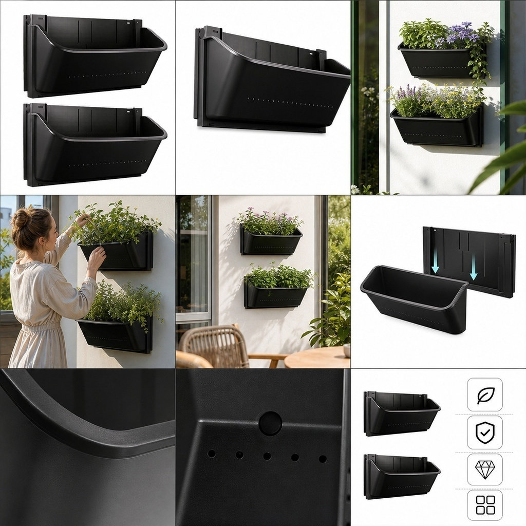 2Pcs Vertical Wall Planter Box - đánh giá và giá Vertical Planter